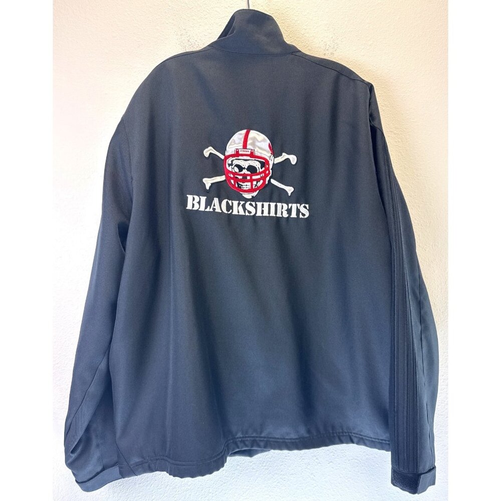 Nebraska Cornhusker Mens XL Full Zip Fleeced Lined  Jacket Coat Blackshirts